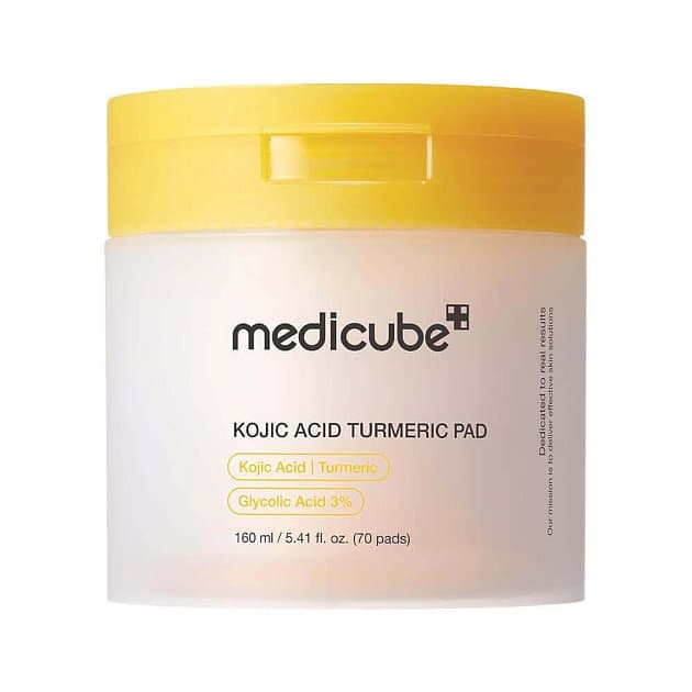 Отшелушивающие тонер-пэды с койевой кислотой medicube Kojic Acid Turmeric Pad