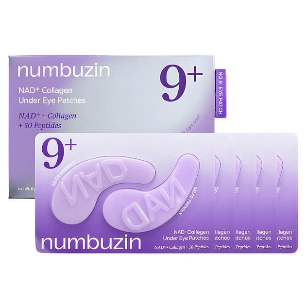 Лифтинг-патчи для век с коллагеном и пептидами numbuzin No.9 NAD+ Collagen Under Eye Patches