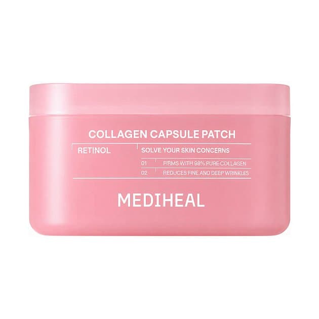 Гидрогелевые лифтинг-патчи для лица с ретинолом Mediheal Collagen Capsule Patch Retinol