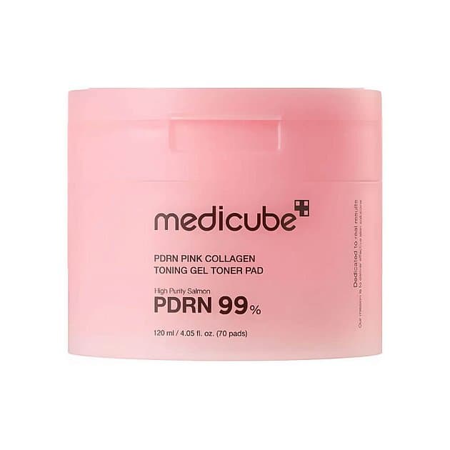 Гелевые тонер-пэды с ПДРН и коллагеном medicube PDRN Pink Collagen Toning Gel Toner Pad