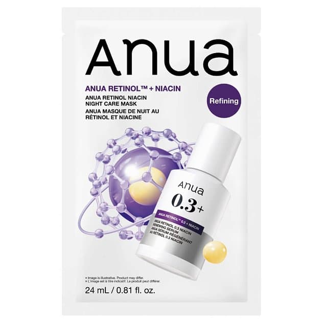 Тонизирующая тканевая маска с ретинолом и 5% ниацинамида Anua Retinol Niacin Night Care Mask