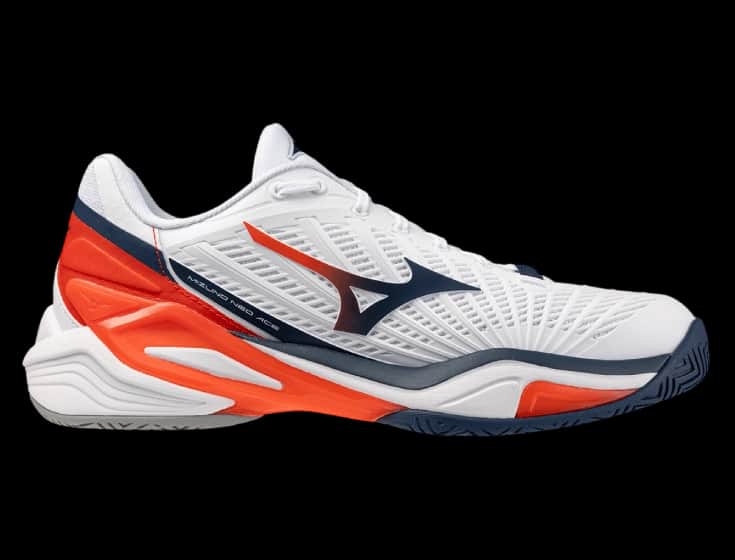Кроссовки мужские Mizuno Neo Ace AC (Белый/Синий/Оранжевый)