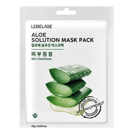 Lebelage Маска для лица тканевая АЛОЭ Aloe Solution Mask Pack