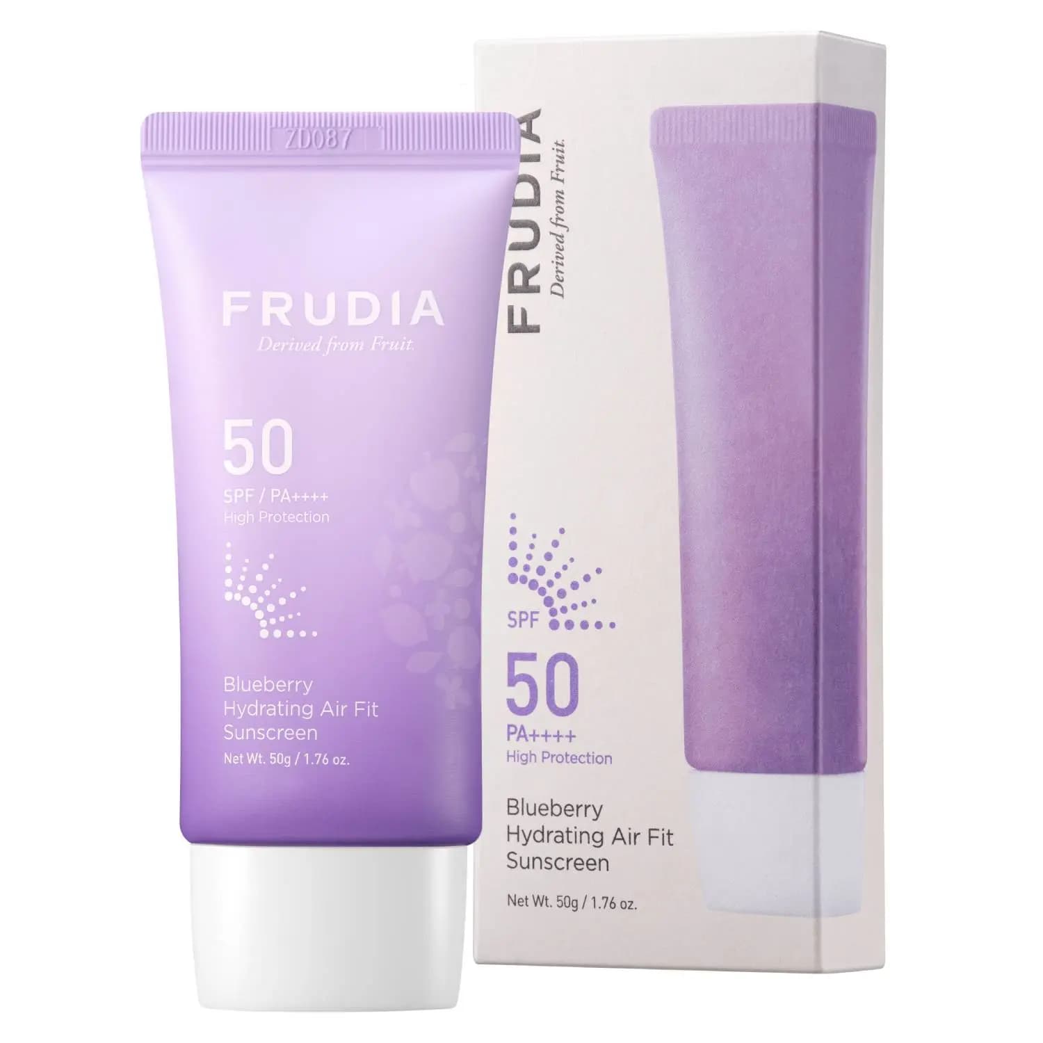 Легкий увлажняющий солнцезащитный крем с черникой SPF50 / PA++++