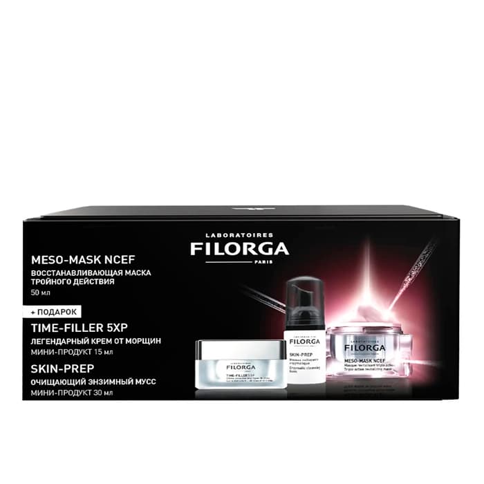 Филорга Набор Meso-Mask NCEF + Time-Filler 5ХР Крем 15 мл + Skin-Prep Мусс 30мл