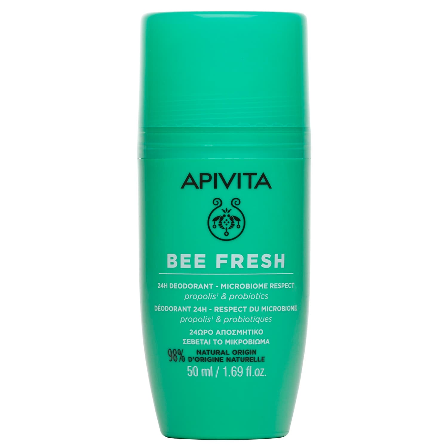 Апивита Дезодорант с прополисом и пробиотиками Be Fresh 24 часа защиты 12+, (Apivita, Body)