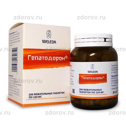 Веледа гепатодорон таб. жев. №200